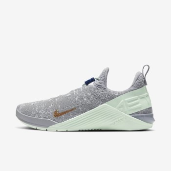 Nike React Metcon - Női Edzőcipő - Szürke/Királykék/Metal Arany